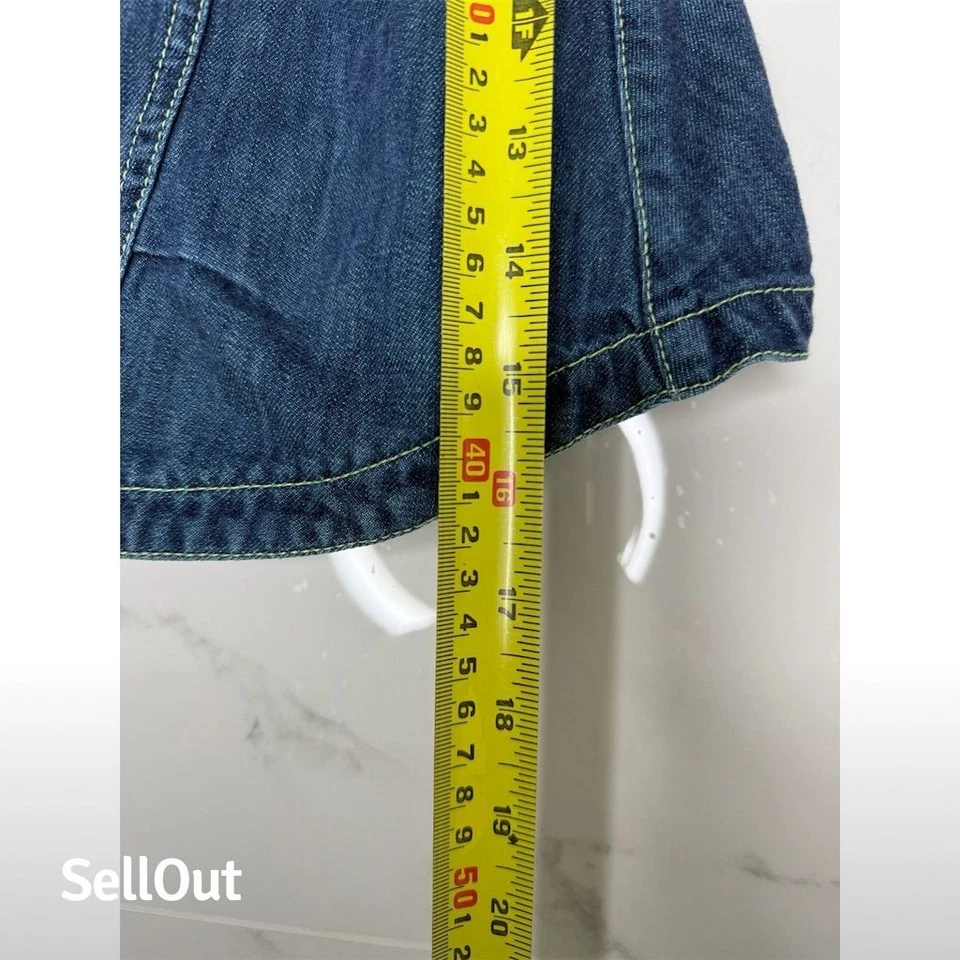 Falda vaquera vintage Oilily para niñas talla 8 bordada línea A informal Foto 3 de 4