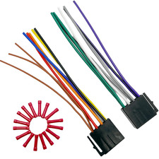 8 8Pin Universa ISO Car Radio Wiring Harness, Android Stereo Black