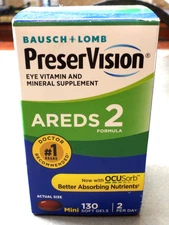 PreserVision® AREDS 2 Formula Eye Vitamin 130 Soft Gels Exp: 9/30/2025