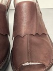 BORN Brown LEATHER Wedge MULES Clogs Slip On Heels Comfortable Sz 10 — photo 2