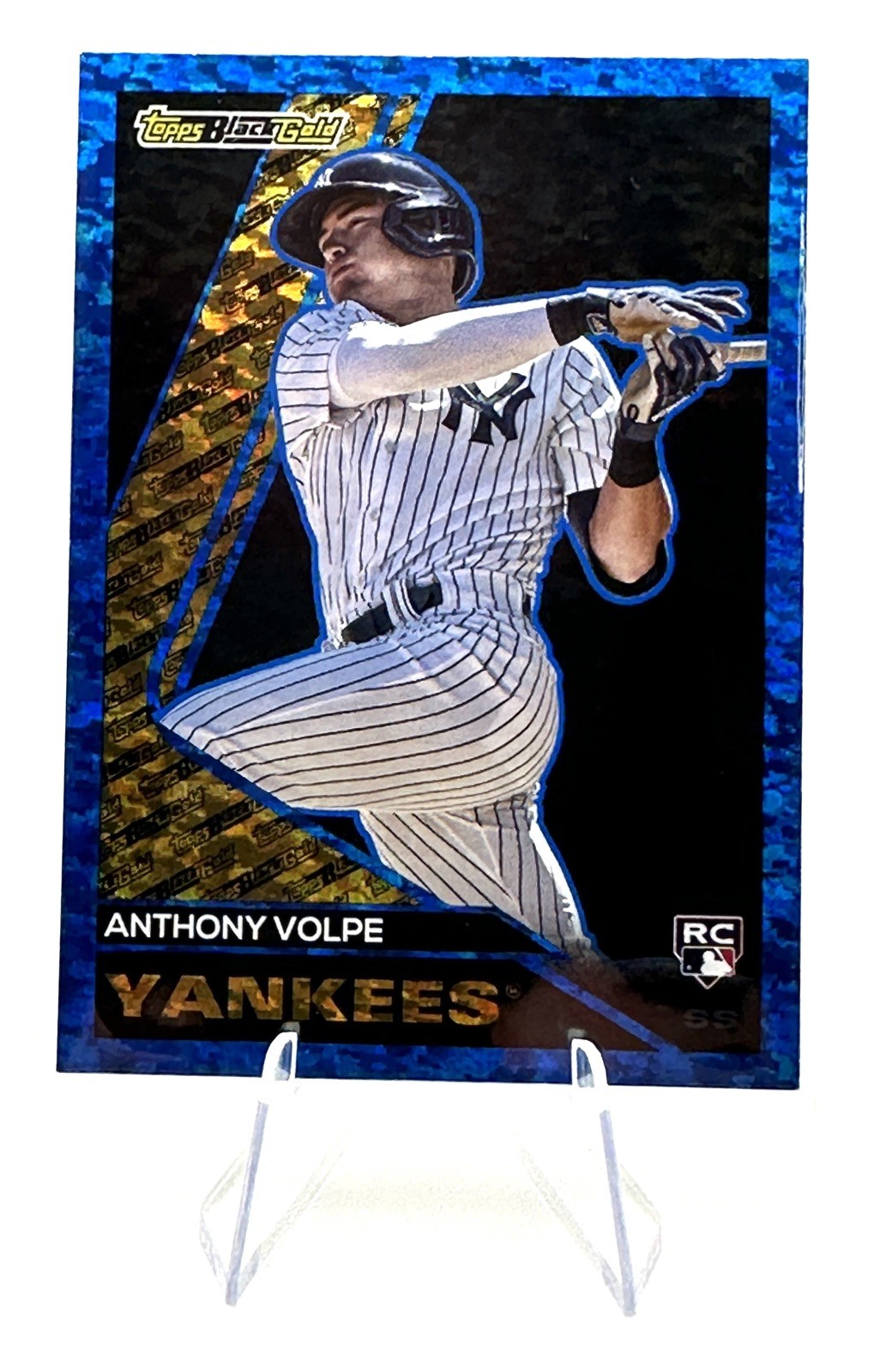 2023 Topps Update Black Gold Insert Anthony Volpe RC #BG10 Blue Parallel Yankees