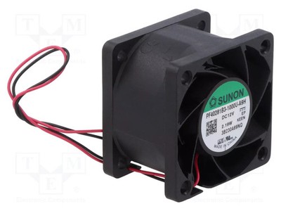 26,16m3/h 40x40x28mm 12VDC 43,9dBA axial Lüfter: DC