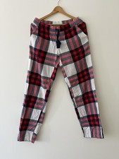 Aerie Womens Plaid Flannel Pajama Lounge Pants Straight Leg Pockets Cotton Sz S