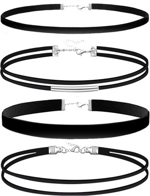 Black Choker Necklace Set Velvet Lace Choker Daisy Gothic Punk Classic Choker
