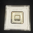 Geiger Edelmetalle 50g Fine Silver Square Bar with Plastic Assay Capsule Sealed