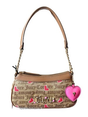 Juicy Couture I Heart Juicy Chestnut Chino Shoulder Bag Heart 