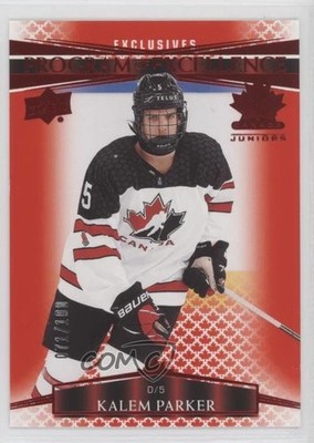 2022 Team Canada Juniors Program of Excellence UD Exclusives Kalem Parker 11q6