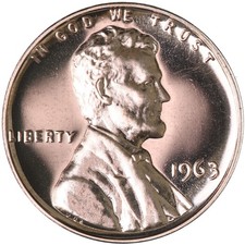 1963 P Lincoln Memorial Cent Gem Proof