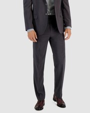 Nautica Men's Gray Modern Stretch Flat Front Gaff Pants Suit Size 36W