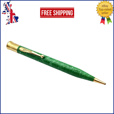 VINTAGE SHEAFFER OVERSIZE FLAT TOP DRUCKBLEISTIFT IN JADEGRÜN HERGESTELLT IN USA