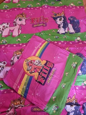 Filly Unicorn Bettwäsche 135 X 200 cm 80 X 80 cm Kissenbezug + Deckenbezug rosa
