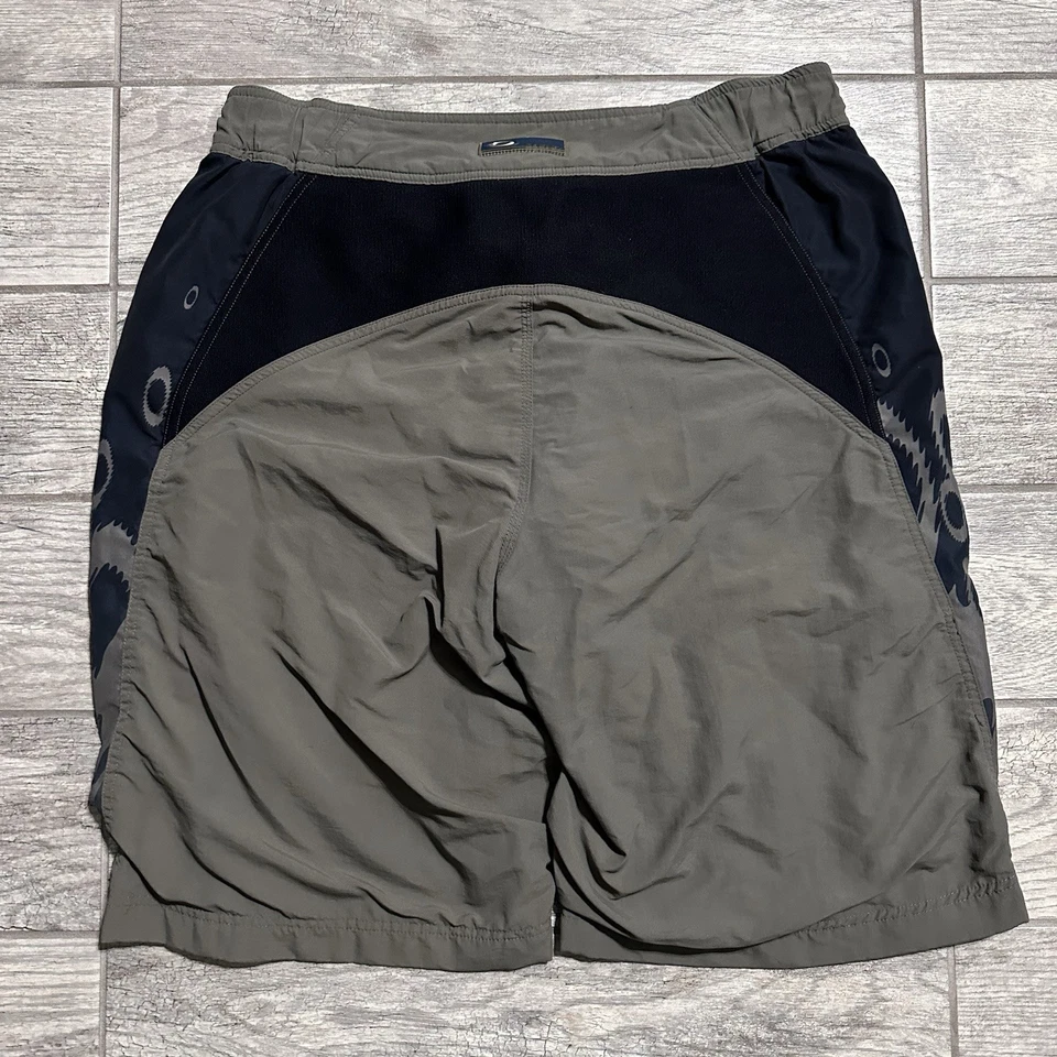 Pantalones Cortos de Bicicleta de Montaña Acolchados MTB Forrados Gris Azul Y2K Oakley Software 2XL De Colección Foto 2 de 4