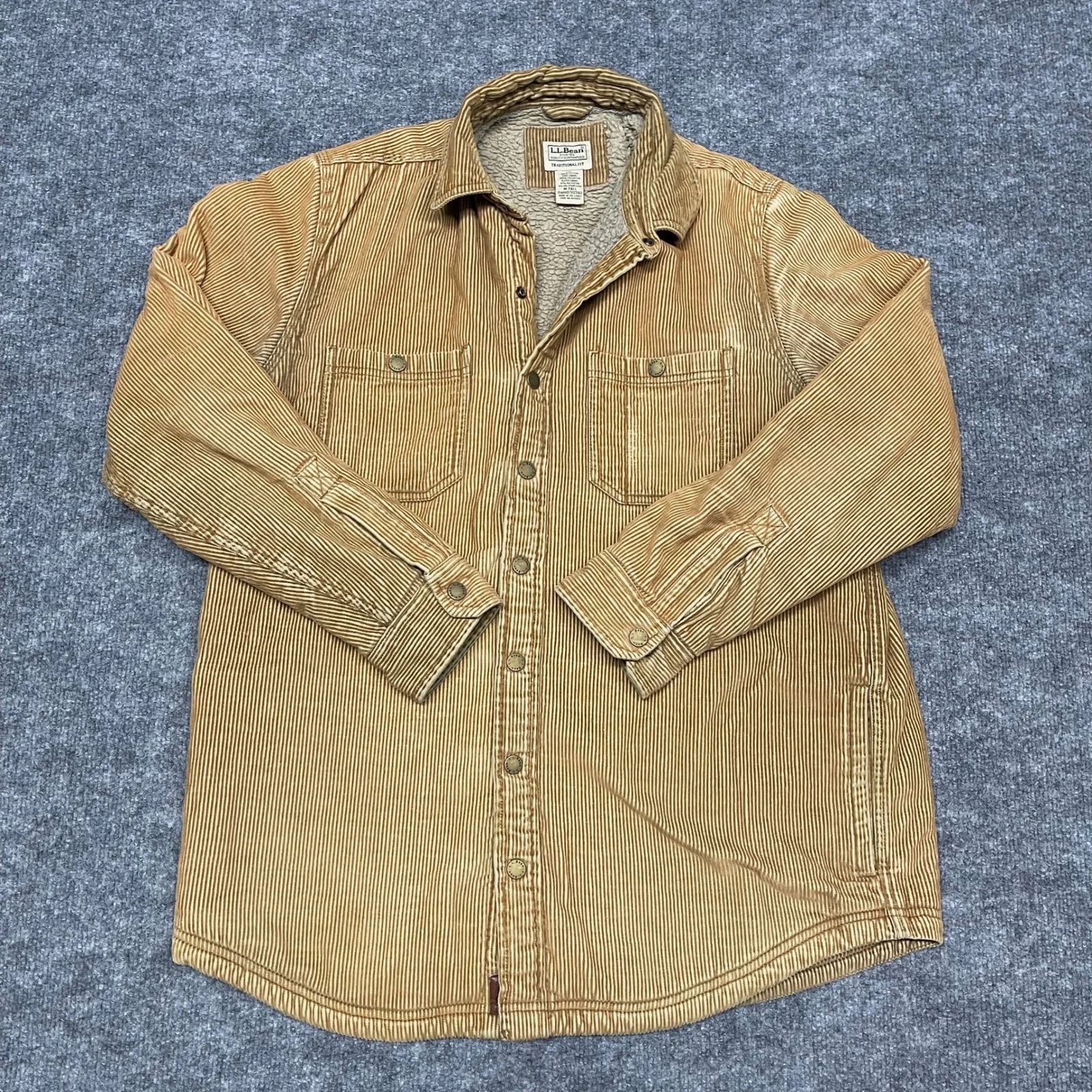 LL Bean Jacket Men Medium Tall Tan Corduroy Sherpa Lined Shacket Traditional Fit
Opens in a new wind