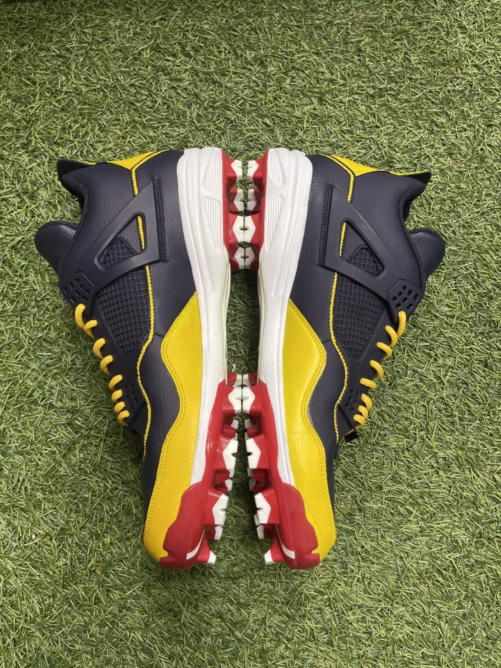 Jordan 4 Retro MCS CUSTOM CLEAT MICHIGAN [807709-601] TAMANHO 14 NK170 - Imagem 4 de 4