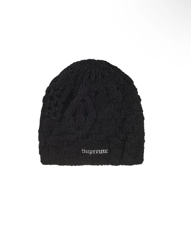 Bonnet tricot Supreme Block noir neuf EN MAIN !!️