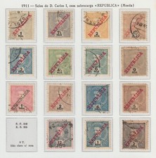 INDIA PORTUGUESA  -  D. CARLOS COM SOBRECARGA REPUBLICA - 1911