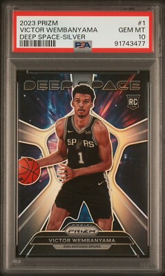 PSA 10 2023-24 Panini Prizm Victor Wembanyama Rookie Deep Space