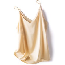Women Satin Silk Blend Camisole Tank Top V Neck Strap Undershirt Casual Basic