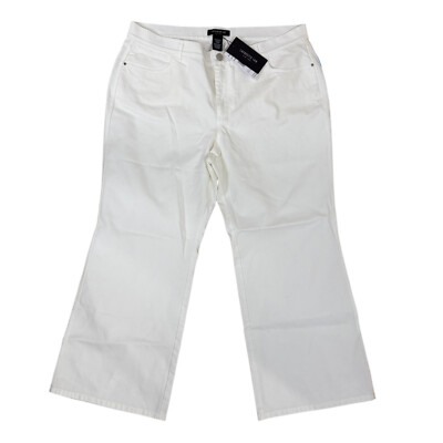 Lafayette 148 New York EUC Women Mercer White Jeans/Pants Size 14 NEW #MRP $248