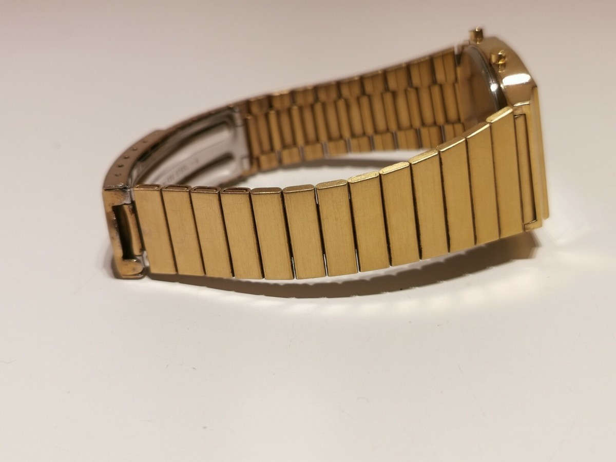 VINTAGE RARE GOLD PLATED JAPAN ANA-DIGI ALARM CHRONOGRAPH MEN'S