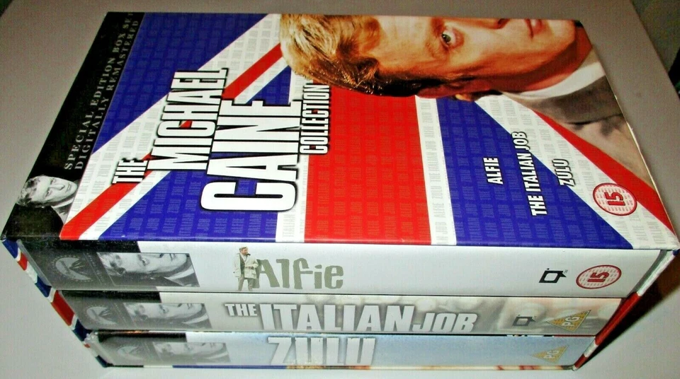 The Michael Caine Collection Special Edition VHS Box Set/Alfie/Italian Job/Zulu  Foto 4 de 4
