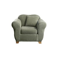 Sure Fit Stretch Royal Diamond 2-piece Chair Slipcover, Sage, New, Free Shipping on sale Sure Fit Stretch Royal Diamond 2-piece Chair Slipcover, Sage, New, Free Shipping on sale
