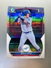 Jesus Galiz 2023 Bowman Chrome 1st #BCP-187 Refractor #’d /499 LA Dodgers Rc