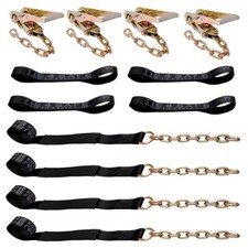 Roll Back Tie Down System 8 Point Wchain Ends For Car Hauler Carrier Tow Truck