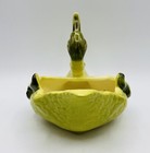 Vintage HULL USA Swan Duck Bird Ceramic Planter Chartreuse Green Yellow Small — photo 4