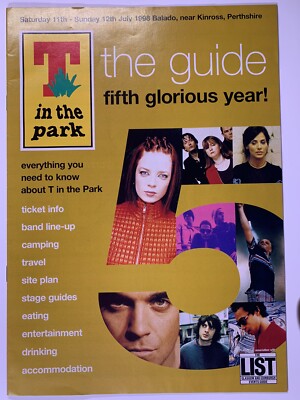 Prodigy Pulp Beastie Boys Program Ian Brown T In The Park Scotland July 1998