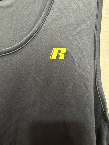 Russell Training Fit Herren Tank Top Ärmellos Grau Dri Fit Sportlich Medium - Bild 3 von 4