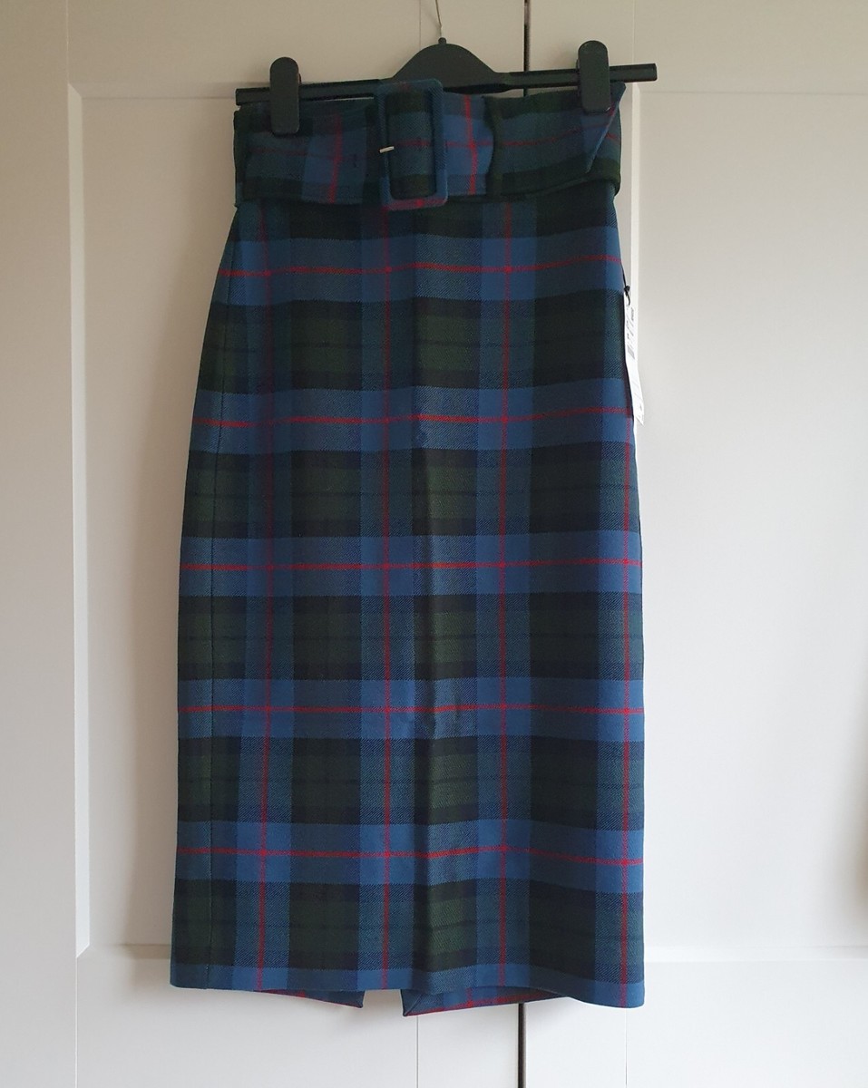 Pencil Skirt Green Tartan Skirt Zara Zara Plaid Skirt Bloggers