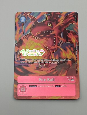 Digimon TCG Fire Ball Double Typhoon Cup NM