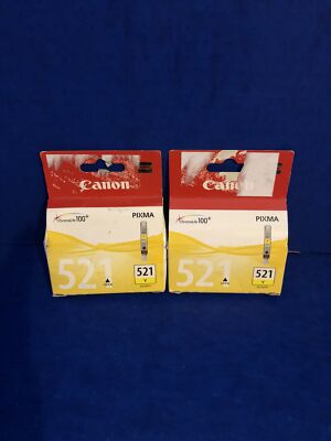 (Lot 2) Canon CLI-521 Yellow Ink Tank Euro SKU #