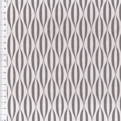 (  18,00/m) Patchworkstoff - '' Flow '' grau / weiß - 25 x 110cm
