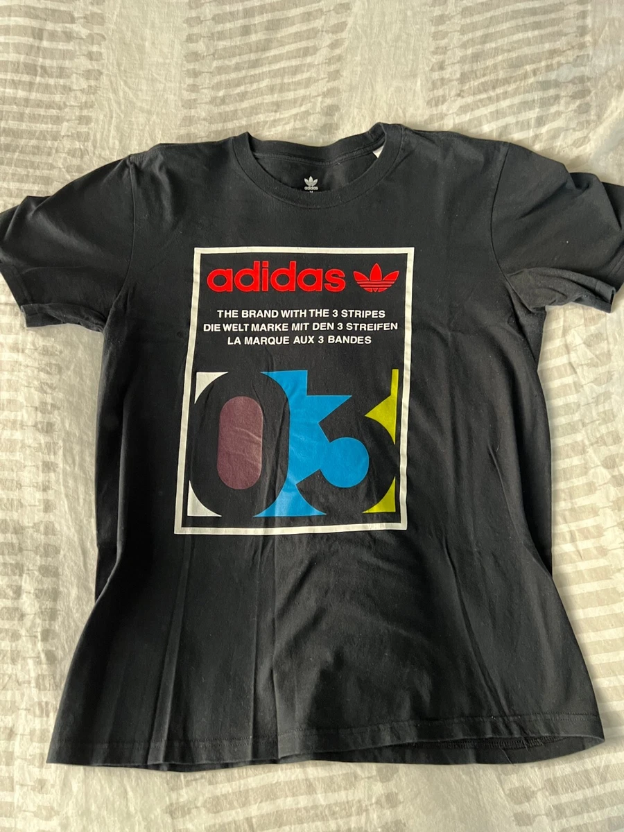 T-Shirt Medium with Brand 3 Tee Adidas The | CONDITION! GREAT Stripes Size eBay the