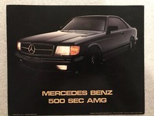 Mercedes Benz 500 Sec Amg Extremely Rare Car Poster 24x 36 Original Printings