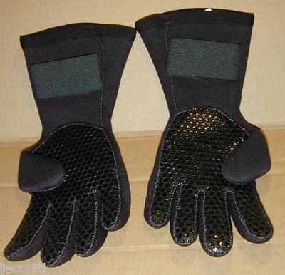 *NEW* XXS 5/6 Aqua Lung Whites 5mm Titanium Scuba Diving Gloves Textured Snorkel