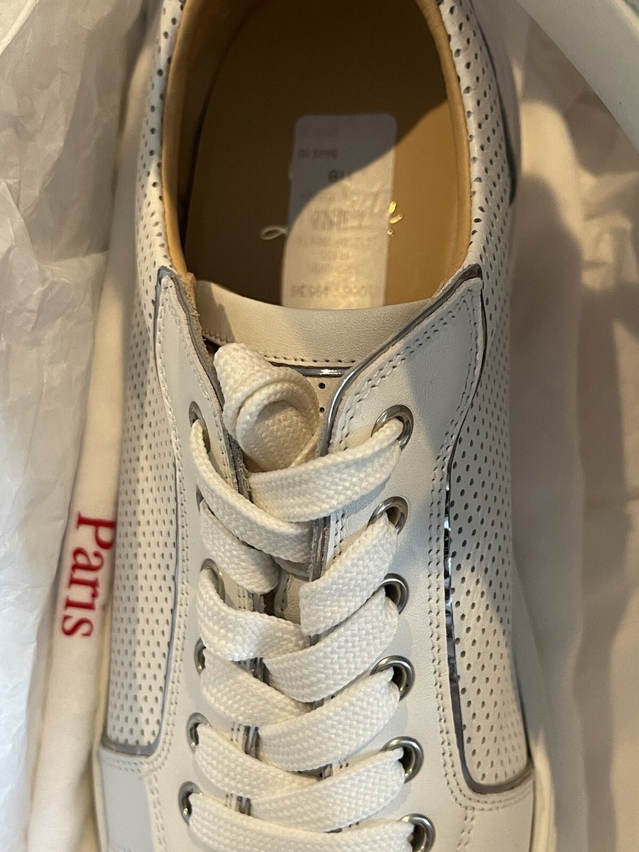 Christian Louboutin Vieirissima Flat White Perforated