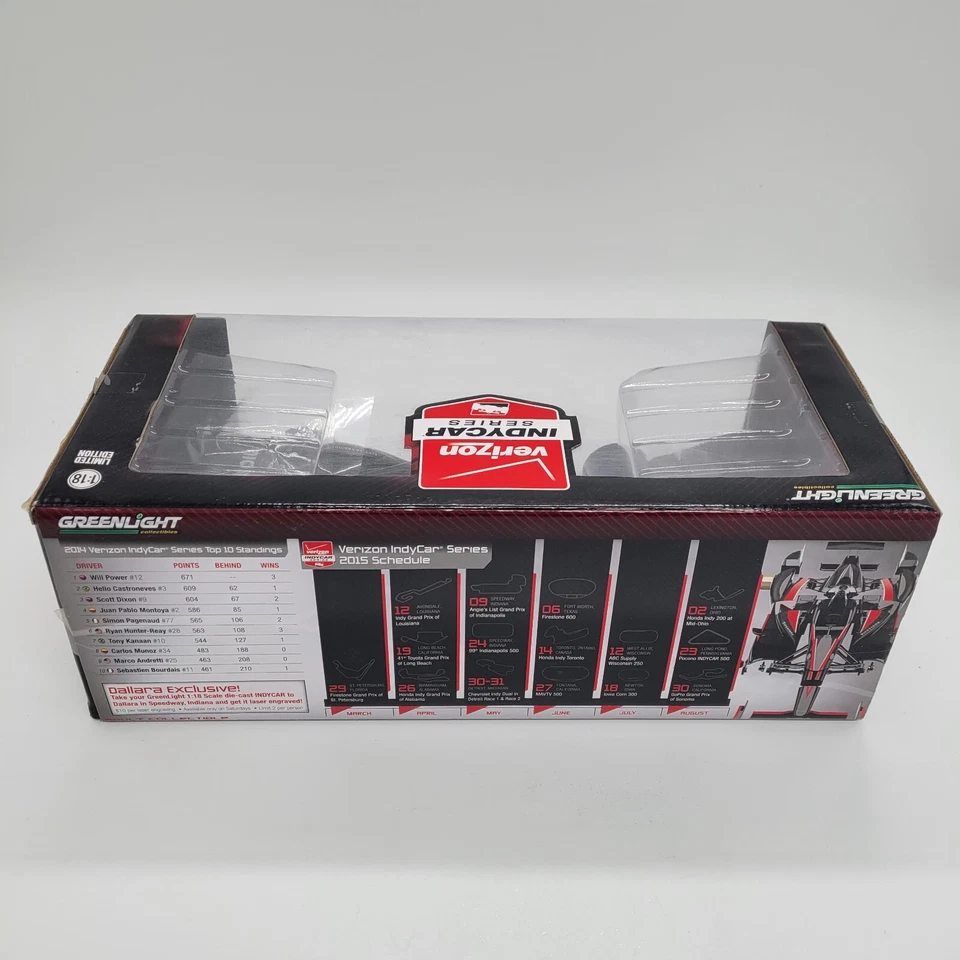 Greenlight Verizon Indycar Series 2012 1/18 James Hinchcliffe #5 Limited firmado Foto 2 de 4