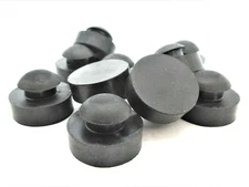 5/16 Tall Rubber Feet Push In Ridged Stem  Fits 1/2" Hole 1" OD  12 Feet Package