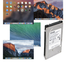  Hard Disk 80GB 2,5" HDD SATA precaricato con Apple Mac OS Snow Leopard