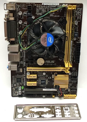 Asus H81M-C Rev.1.02 Motherboard i3-4130@3.40GHz 4GB RAM +I/O MB013