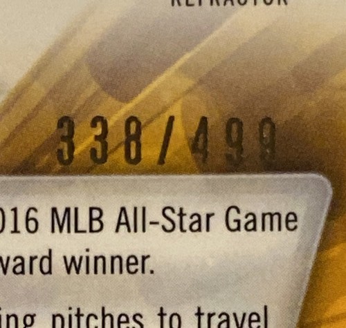 2017 Bowman Chrome Refractor Card #11 Wil Myers SD Padres 338/499 - Picture 7 of 7