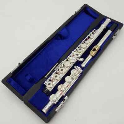 Flute 584 Silver Plated Flute Gold Plated Lip Plate Open Close Holes 17 E Key