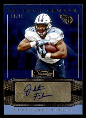 Jalston Fowler /25 2016 Panini Donruss Signature Series Gold Auto Titans  #88