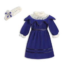 American Girl SAMANTHA'S BLUE VELVET Party DRESS for Samantha Doll RETIRED 