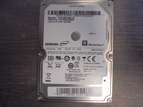 SAMSUNG ST500LM012, 2,5 Zoll, 500GB SATA III Interne Festplatte