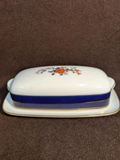 MINT CONDITION! - Carmine By Noritake - Butter Dish With Cover - RARE