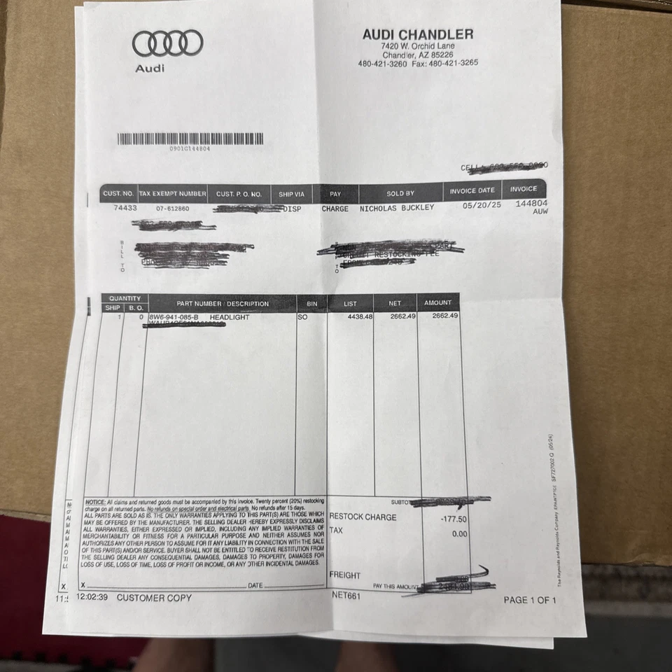 Faro matriz LED láser lado conductor izquierdo Audi A5 S5 RS5 2020-2024 FABRICANTE DE EQUIPOS ORIGINALES cromado Foto 3 de 4